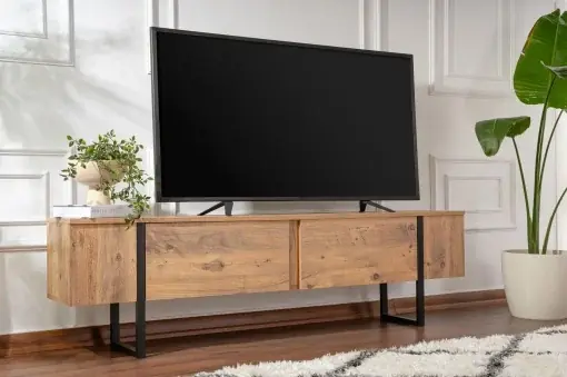 Comoda TV Model Serenity, Pin Atlantic/Negru Premium