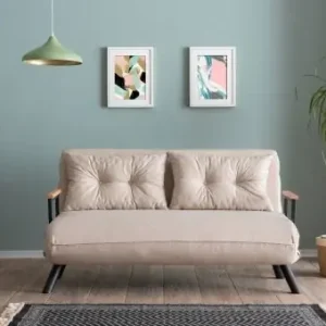 Ofertă de sezon Canapea extensibila cu 2 locuri Model Sando v2, Crem