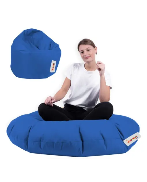 Fotoliu de grădină tip Bean Bag Model Iyzi 100, Albastru Retur ușor