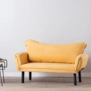Canapea extensibila cu 2 locuri Model Chatto, Muștar Calitate înaltă