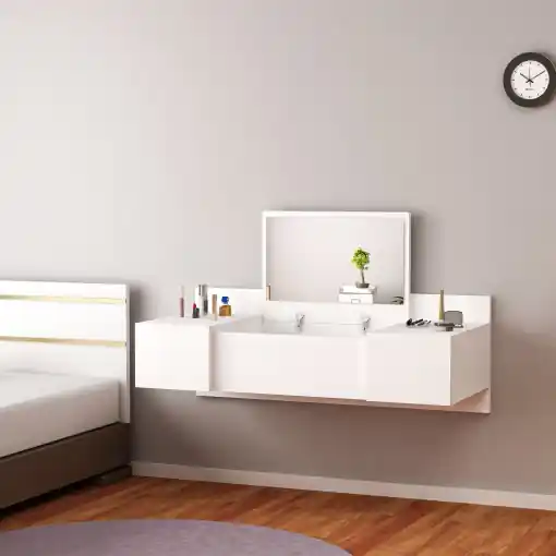 Masă de machiaj Model Zakkum, Alb Super ofertă