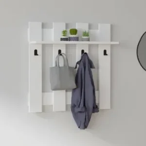 Ofertă limitată Cuier de perete Model Carina, Alb