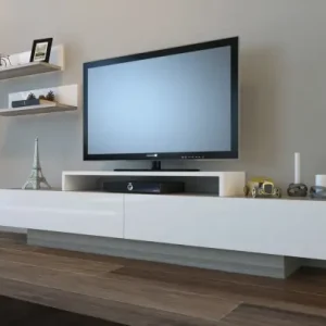Comoda TV Model Lusi, Stejar Cordoba/Alb Ofertă