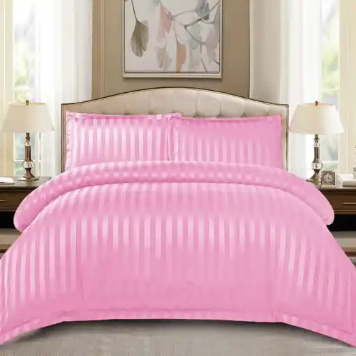Lenjerie cu elastic 180x200cm, Damasc, Atlas V18 Roz (Finet) Ofertă de sezon
