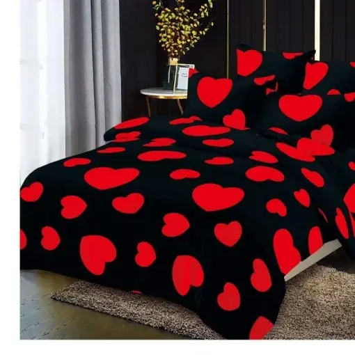Lenjerie Black Heart 6 Piese (Finet) Reducere extra