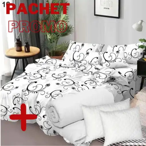 Cel mai bun preț Pachet Lenjerie + Pilota + Perne Omera 6 Piese (Finet)