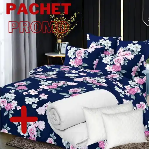 Retur ușor Pachet Lenjerie + Pilota + Perne Millonio 6 Piese (Finet)