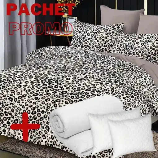 Noutate Pachet Lenjerie + Pilota + Perne Fabia 6 Piese