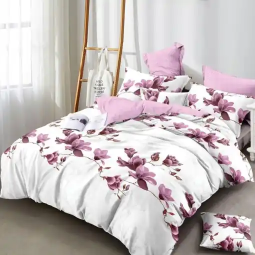 Reducere specială Lenjerie cu Elastic 180x200 cm, Orchid 6 Piese (Finet)