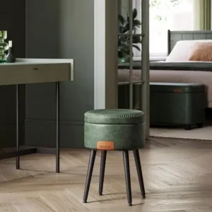 Expediere rapidă Taburet cu depozitare, Vasagle, Verde inchis, 32x32x44 cm