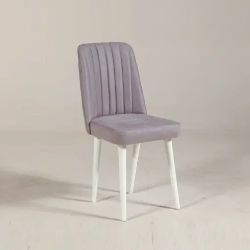 Scaun Model Vina, Albastru cenusiu/Alb, 46x46x85 cm Disponibil imediat