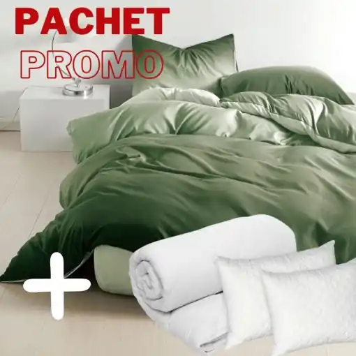 Pachet Lenjerie + Pilota + Perne Degrade V2 4 Piese Plată sigură