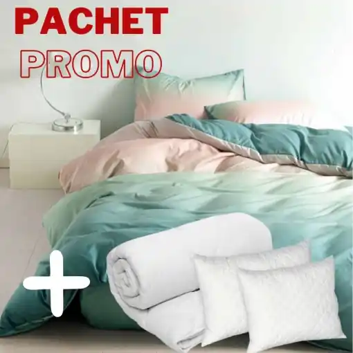 Pachet Lenjerie + Pilota + Perne Degrade V9 4 Piese Cel mai vândut