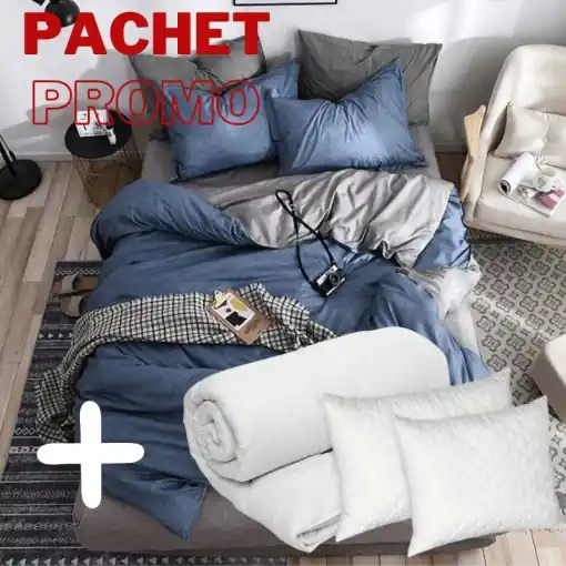 Preț mic Pachet Lenjerie + Pilota + Perne Simplicity V3 4 Piese