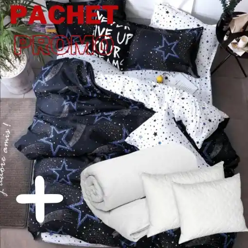 Reducere de preț Pachet Lenjerie + Pilota + Perne Dreams 4 Piese