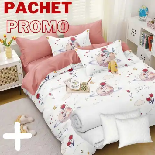 Pachet Lenjerie + Pilota + Perne Saturn 4 Piese Comandă acum