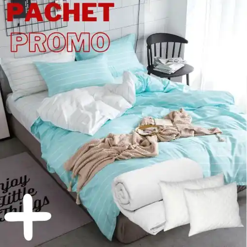 Pachet Lenjerie + Pilota + Perne Lines V3 4 Piese Noutate