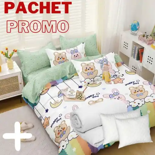 Pachet Lenjerie + Pilota + Perne Fiona 4 Piese Vezi acum