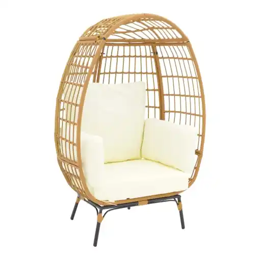 Ofertă Fotoliu de Gradina Model Frox, Naural/Negru, 96x76x145 cm