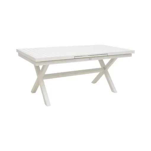 Promoție Masa de Gradina Model Dagyn, Alb, 180-240x90x76 cm