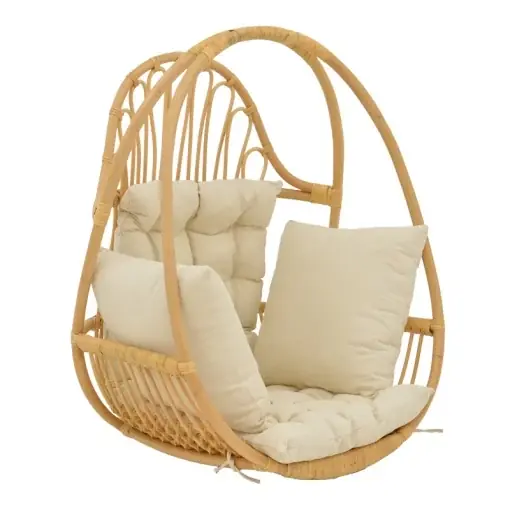 Preferatul clienților Leagan de Gradina Model Jorg, Natural/Crem, 80x59x105 cm