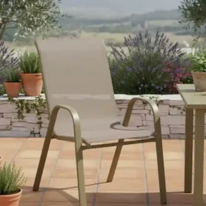 Scaun de Gradina Model Calan, Champagne, 55x75x90 cm Cel mai vândut