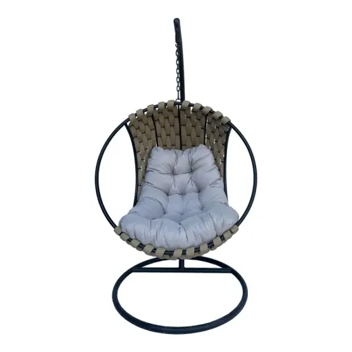 Balansoar de Gradina Model Makito, Bej/Gri, 100x105x195 cm Lichidare de stoc