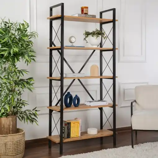 Ofertă de sezon Raft pentru carti Model Elysian, Pin Atlantic/Negru