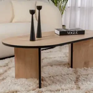 Masuta de cafea Model Sable, Stejar Safir/Negru Calitate înaltă