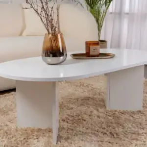 Livrare rapidă Masuta de cafea Model Sable, Alb
