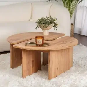 Calitate înaltă Masuta de cafea Model Moira, Pin Atlantic
