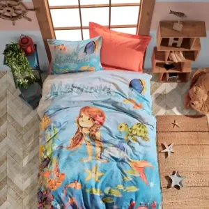 Cel mai vândut Lenjerie de pat 1 Persoana Model Mermaid Coral