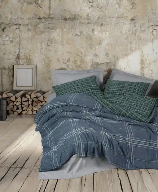 Ofertă exclusivă Lenjerie de pat dublu Model Isola Blue