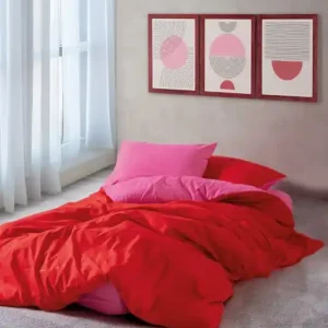 Reducere de preț Lenjerie de pat dublu Model Sage Red, Fuchsia