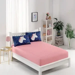 Bestseller Cerasaf de pat cu elastic si fete de perna Model Magic Unicorn