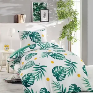 Cumpără acum Lenjerie de pat 1 Persoana Model Monstera Green