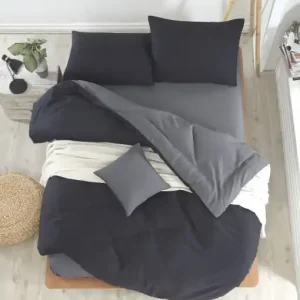 Lenjerie de pat dublu Model Mix Black, Fume Cel mai vândut