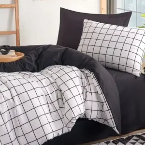 Lenjerie de pat 1 Persoana Model Artus Black Preferatul clienților