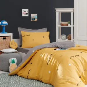 Lenjerie de pat 1 Persoana Model Dide Yellow Nu rata