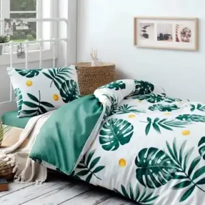 Lenjerie de pat 1 Persoana Model Monstera Green Comandă acum