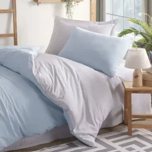 Calitate înaltă Lenjerie de pat 1 Persoana Model Solid Light Blue, Grey