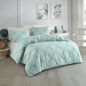 Lenjerie de pat dublu Model Post Water Green Mai ieftin