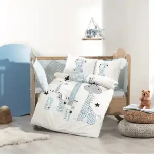Lenjerie patut Bebe Poplin Model Buddy Blue Preț redus