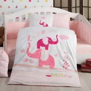 Reducere Lenjerie patut Bebe Poplin Model Preety Pink