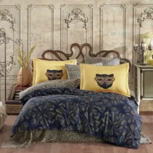 Ieftin Lenjerie de pat dublu, Bumbac 100% Satinat Model Caprice Yellow