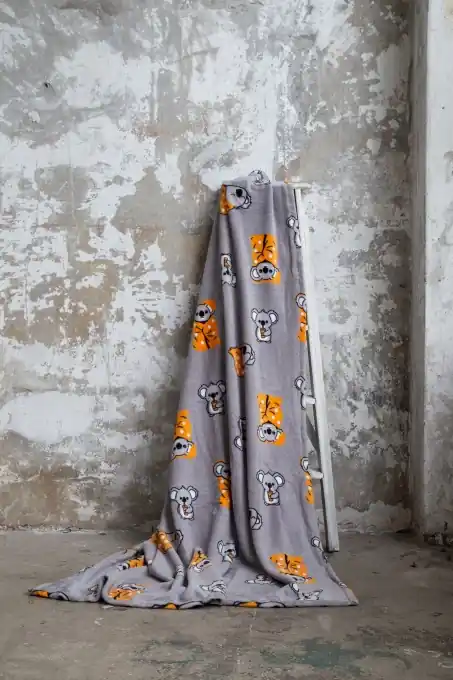 Reduceri Patura pentru Pat 1 Persoana Model Koala Bear Orange