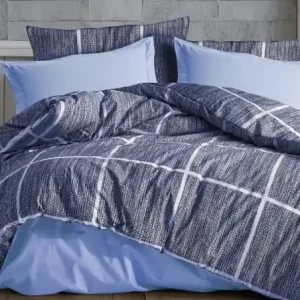 Preferatul clienților Lenjerie de pat dublu Model Rian Blue