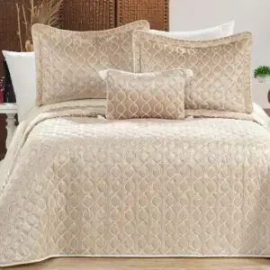 Set Cuvertura Pat Dublu Model Brillance Cappucino Doar azi