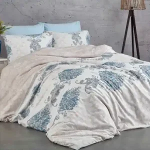 Lenjerie de pat 1 Persoana Model Daisy Blue Expediere rapidă
