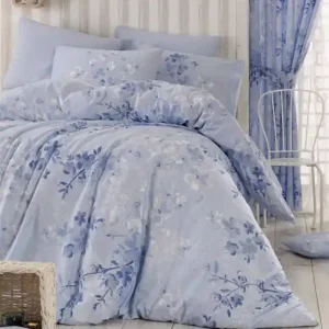 Lichidare de stoc Lenjerie de pat 1 Persoana Model Elena Blue
